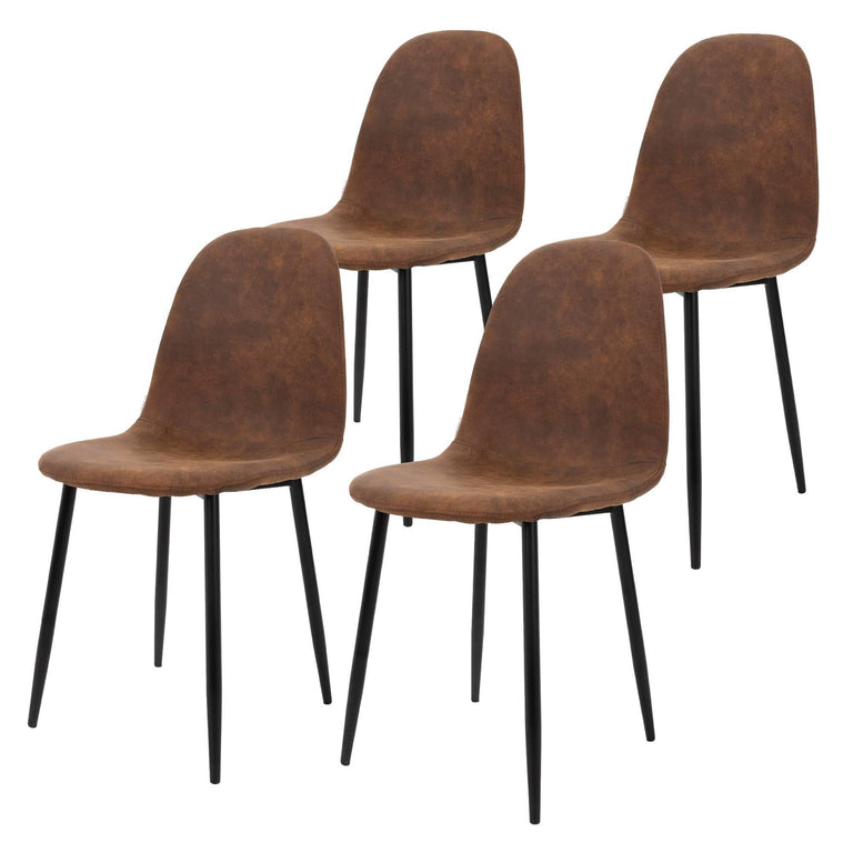 Set van 4 eetkamerstoelen Chloe kunstleer