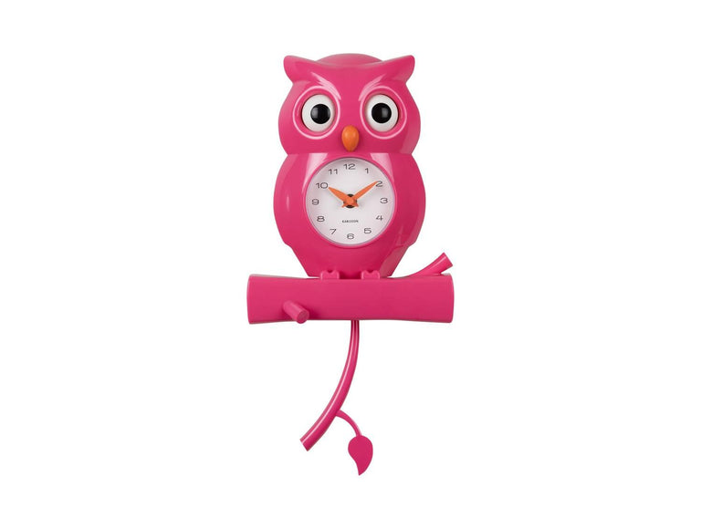 Wandklok Owl met pendulum