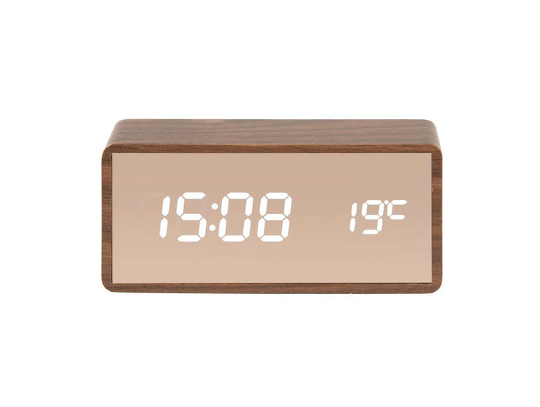 Alarmklok Copper Wandspiegel LED