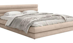 Gestoffeerd bed Alvaro chenille 180 x 200 met beddengoedcontainer