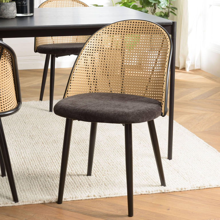 Set van 2 eetkamerstoelen Lea hele rugleuning