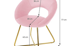 Set van 2 eetkamerstoelen Erna velvet