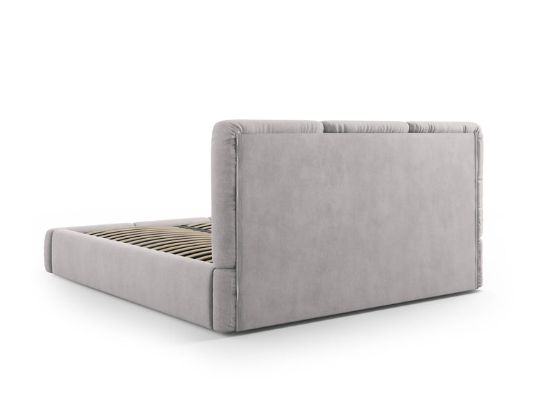 Bedframe Nicolas chenille met opbergruimte en hoofdbord 140 x 200 cm