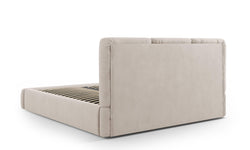 Bedframe Nicolas chenille met opbergruimte en hoofdbord 140 x 200 cm