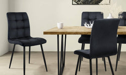 Set van 4 eetkamerstoelen Miki velvet