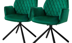 Set van 2 eetkamerstoelen Hale velvet