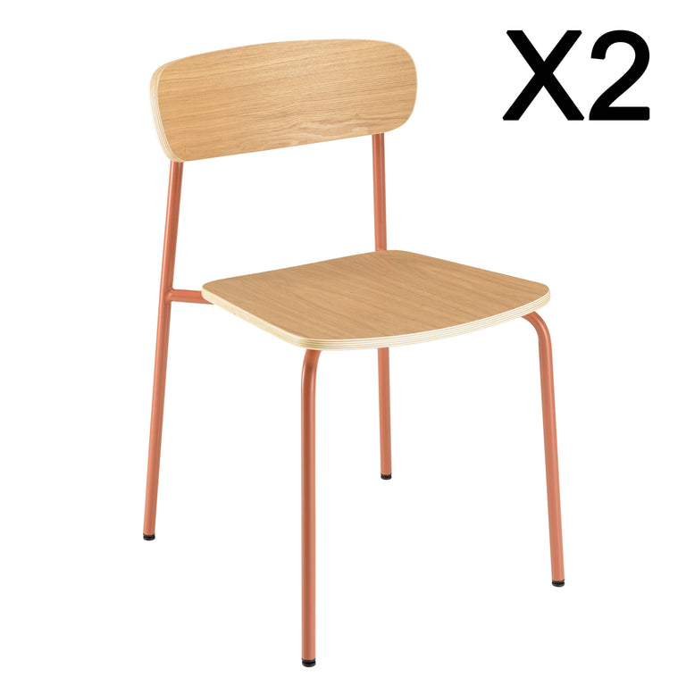 Set van 2 eetkamerstoelen Tom