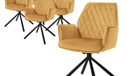 Set van 6 eetkamerstoelen Hale velvet