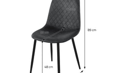 Set van 8 eetkamerstoelen Wisk velvet