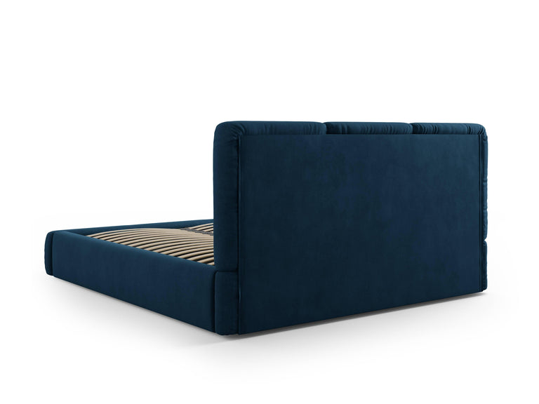 Bedframe Nicolas chenille met opbergruimte en hoofdbord 140 x 200 cm