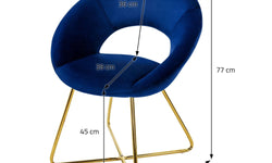 Set van 2 eetkamerstoelen Erna velvet