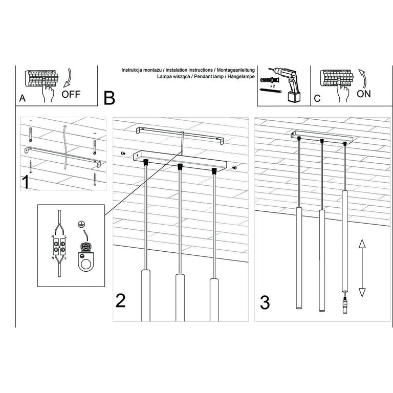 Hanglamp Pastelo 3-lichts