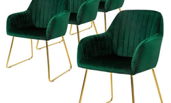 Set van 4 eetkamerstoelen Mili velvet