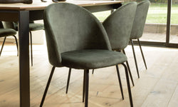 Set van 2 eetkamerstoelen Augustin velvet