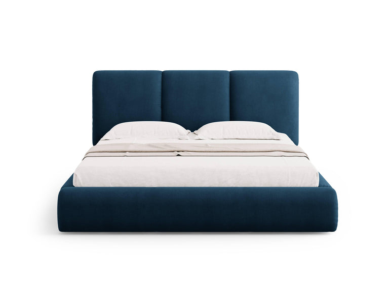 Bedframe Nicolas chenille met opbergruimte en hoofdbord 140 x 200 cm