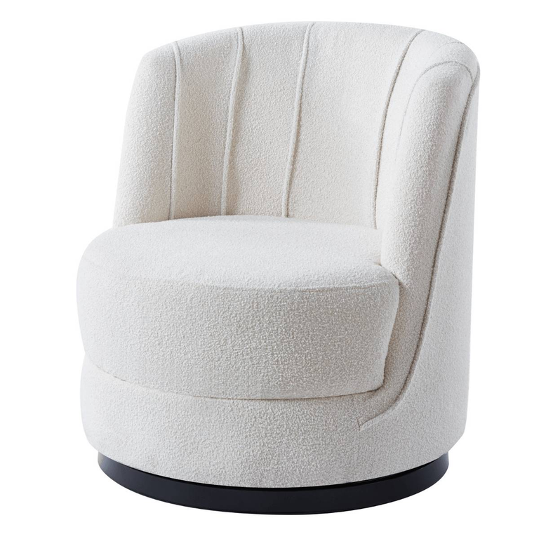 Draaifauteuil Fenna bouclé