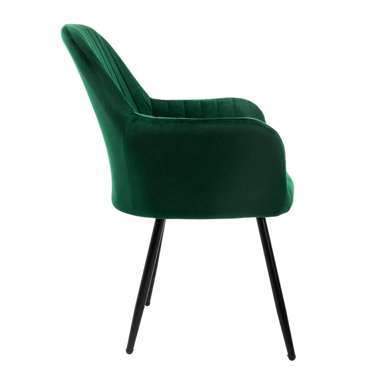 Set van 2 eetkamerstoelen Layla velvet