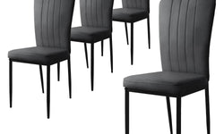 Set van 4 eetkamerstoelen Garcia velvet