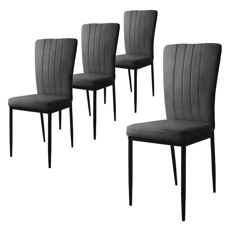 Set van 4 eetkamerstoelen Garcia velvet