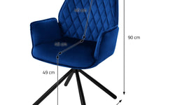 Set van 4 eetkamerstoelen Hale velvet