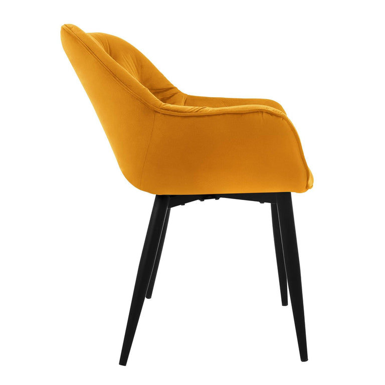 Set van 8 eetkamerstoelen Saga velvet