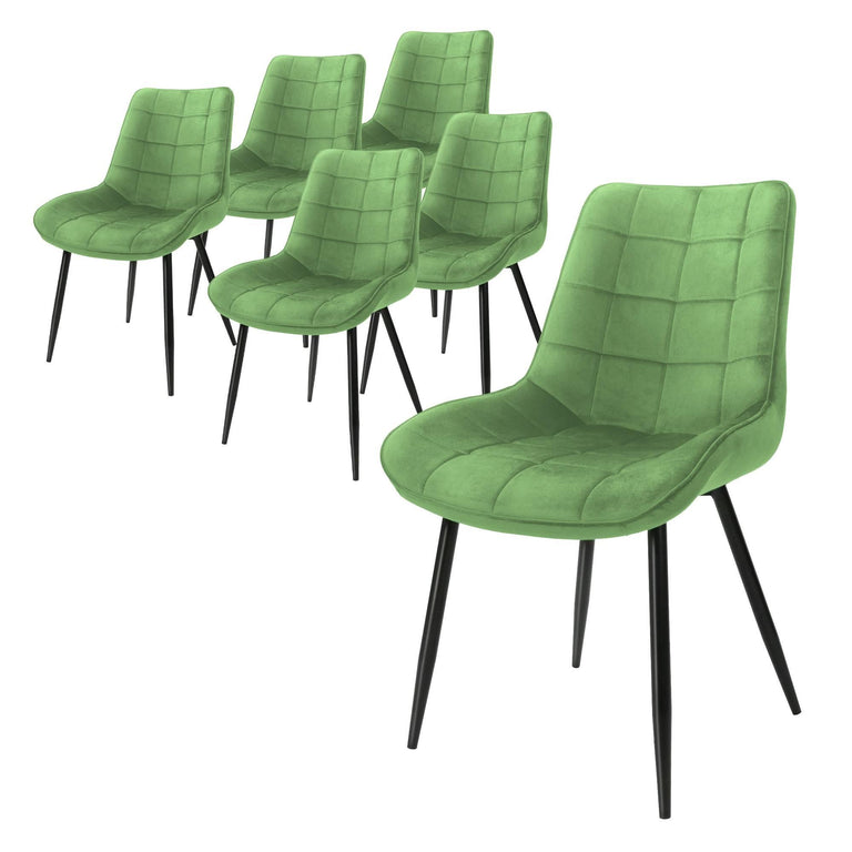 Set van 6 eetkamerstoelen Elle velvet