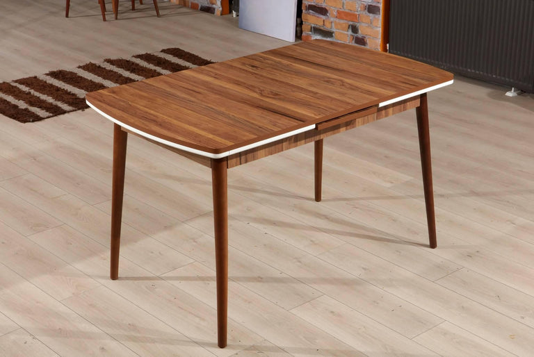 kalune design-eettafel milano uitschuifbaar-walnootkleurig--gemelanimeerde spaanplaat-tafels-meubels3