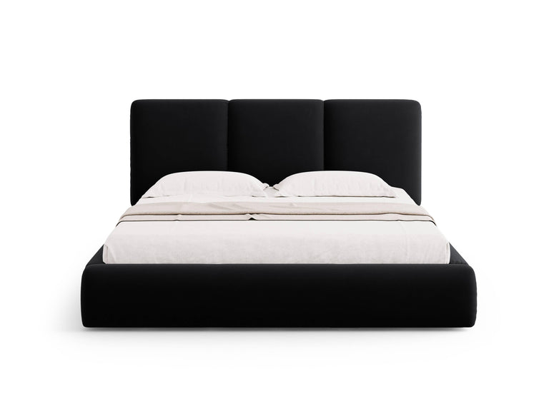 Bedframe Nicolas velvet met opbergruimte en hoofdbord 140 x 200 cm