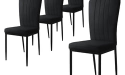 Set van 4 eetkamerstoelen Garcia velvet