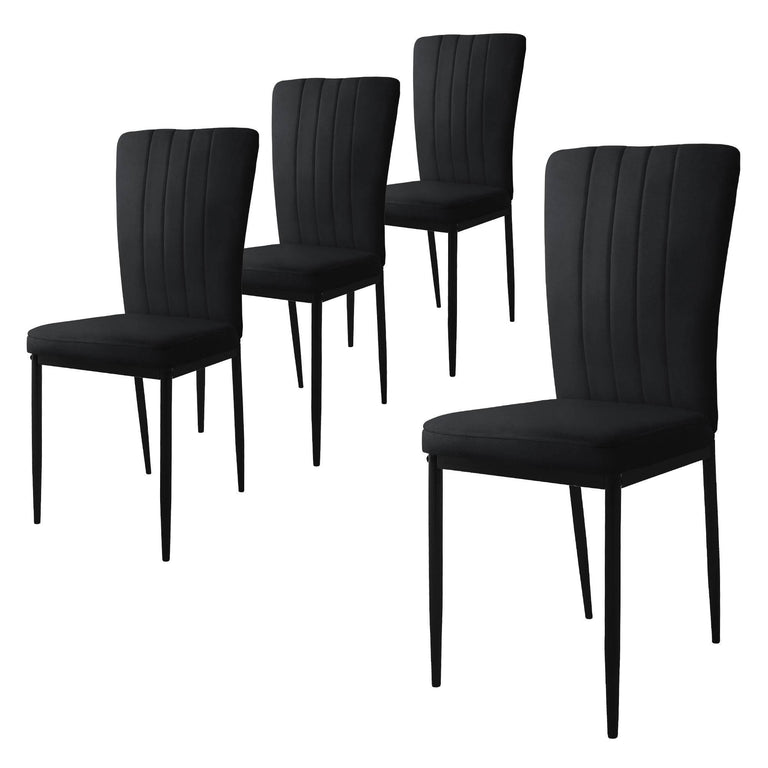 Set van 4 eetkamerstoelen Garcia velvet