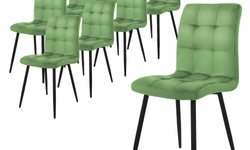 Set van 8 eetkamerstoelen Quinn velvet