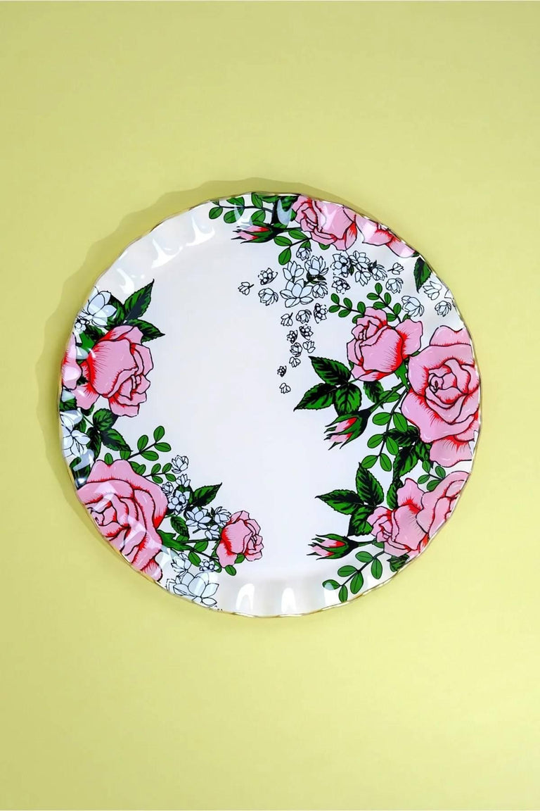 hermia-set van 6 dessertborden flora-multicolour--glas-servies-koken & tafelen_7988143