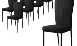 Set van 8 eetkamerstoelen Garcia velvet