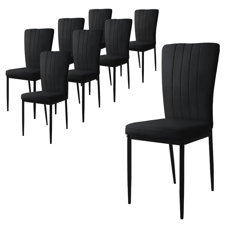 Set van 8 eetkamerstoelen Garcia velvet