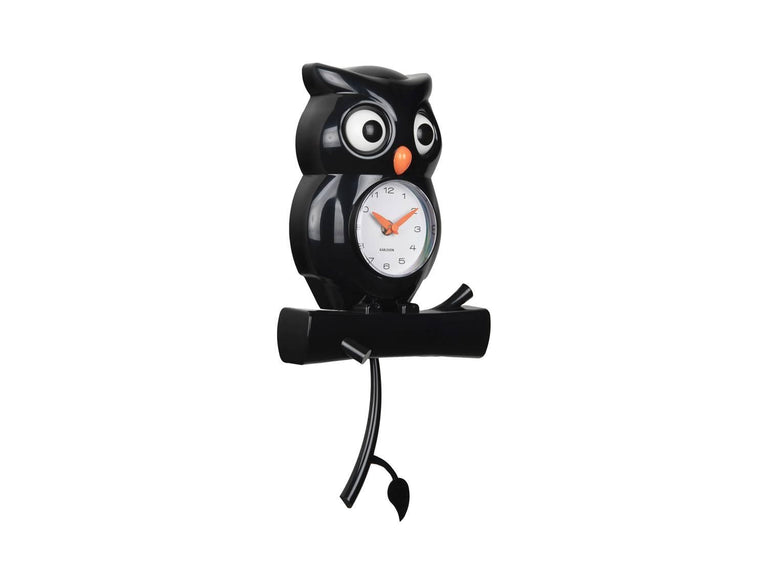 Wandklok Owl met pendulum