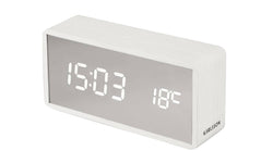 Alarmklok Silver Wandspiegel LED