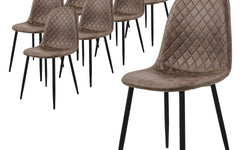 Set van 8 eetkamerstoelen Wisk kunstleer