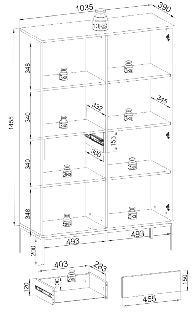 naduvi-collection-wandkast-tosena met verlichting-zwart-eikenfineer-kasten-meubels10