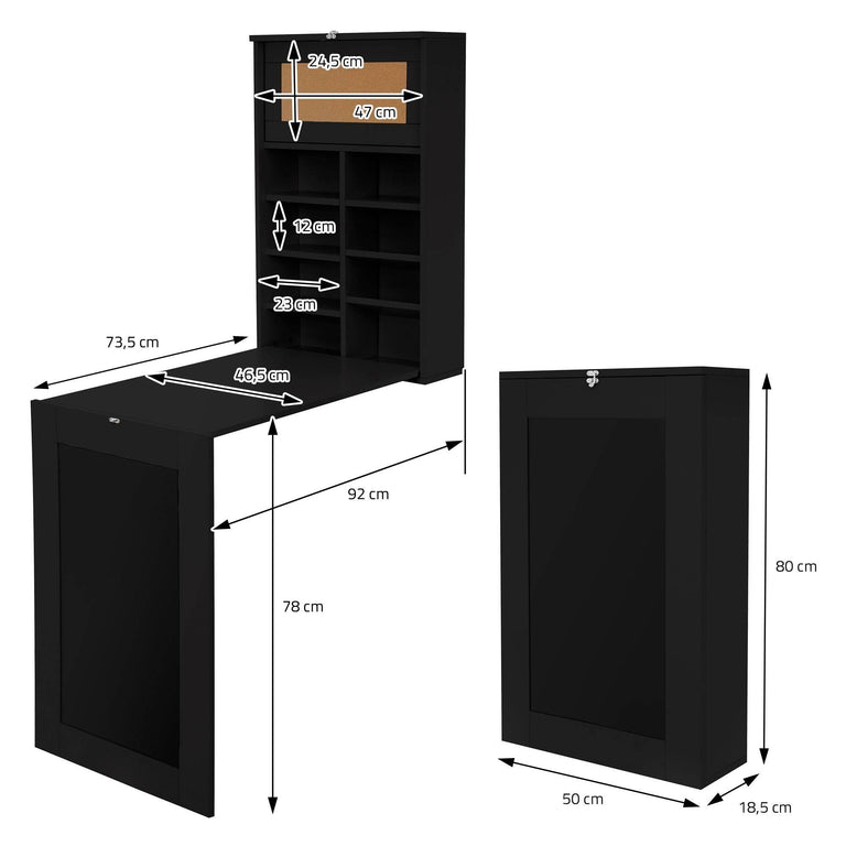 ml-design-wandbureau-metschoolbordannet inklapbaar-zwart-mdf-tafels-meubels7