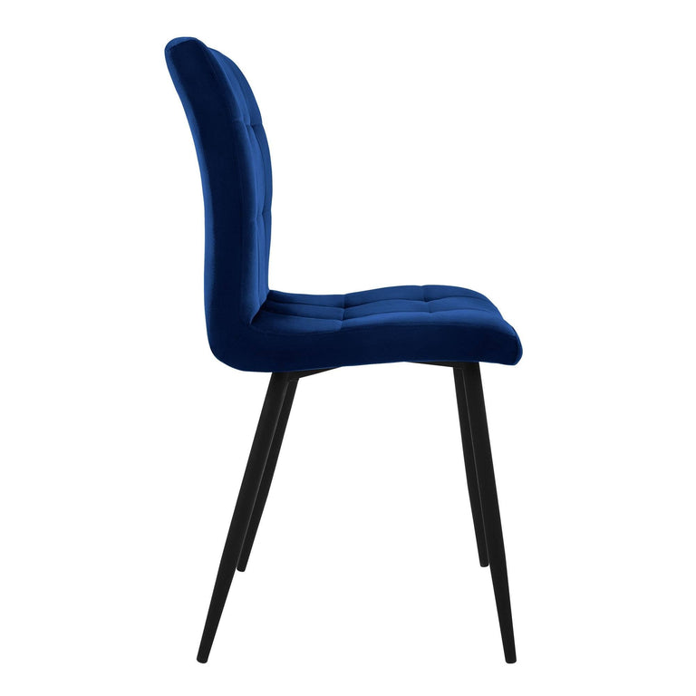 Set van 4 eetkamerstoelen Quinn velvet