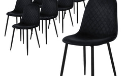 Set van 8 eetkamerstoelen Wisk velvet