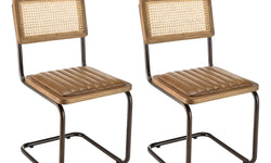 Set van 2 eetkamerstoelen Marce leer