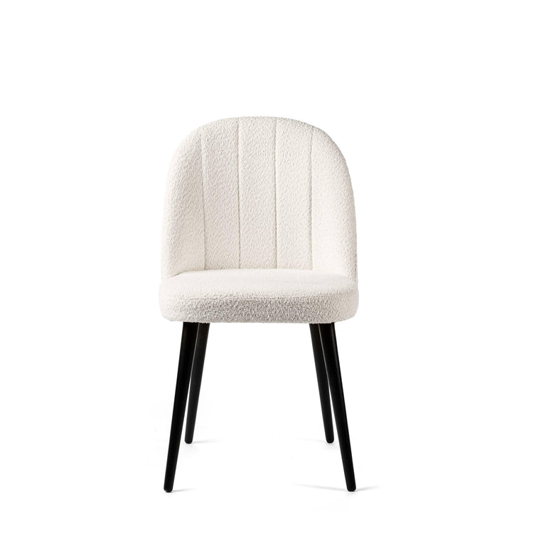 Set van 2 eetkamerstoelen Leona bouclé