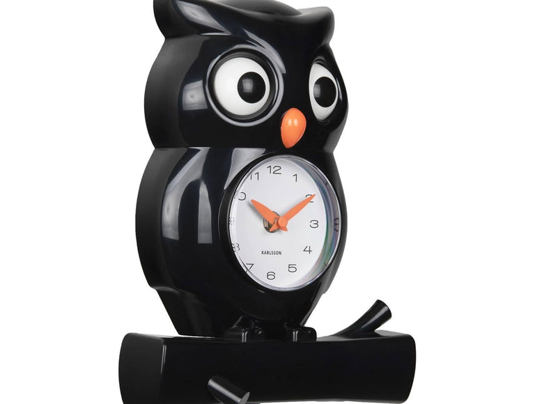 Wandklok Owl met pendulum