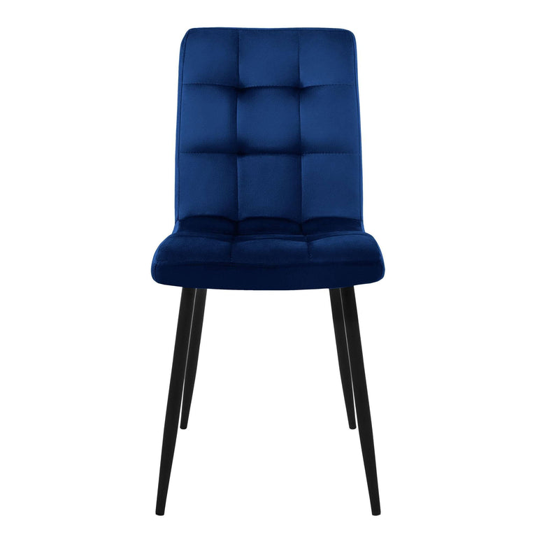 Set van 4 eetkamerstoelen Quinn velvet