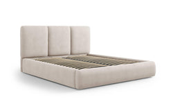 Bedframe Nicolas chenille met opbergruimte en hoofdbord 140 x 200 cm