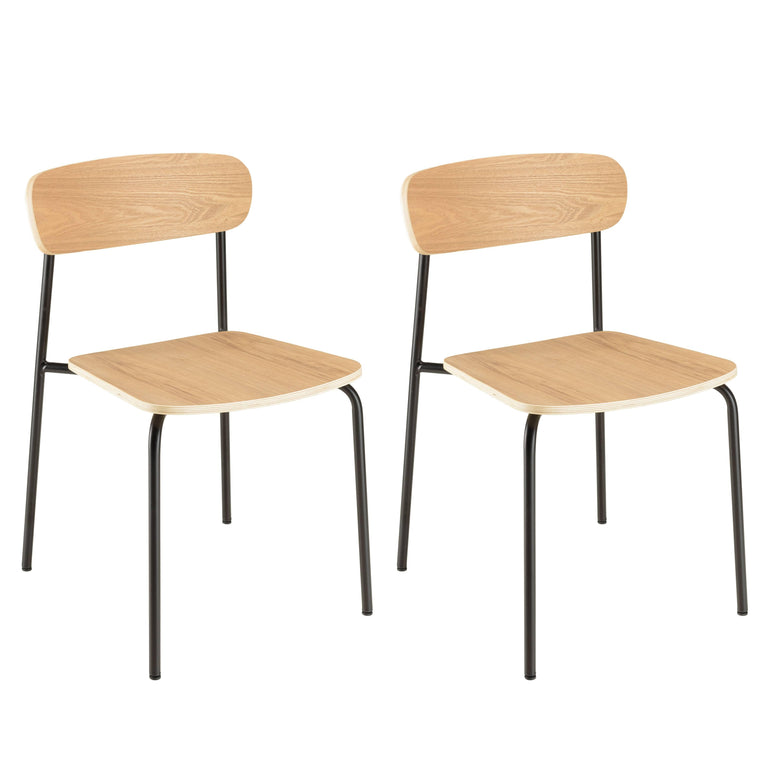 Set van 2 eetkamerstoelen Tom