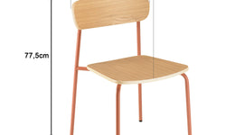 Set van 2 eetkamerstoelen Tom