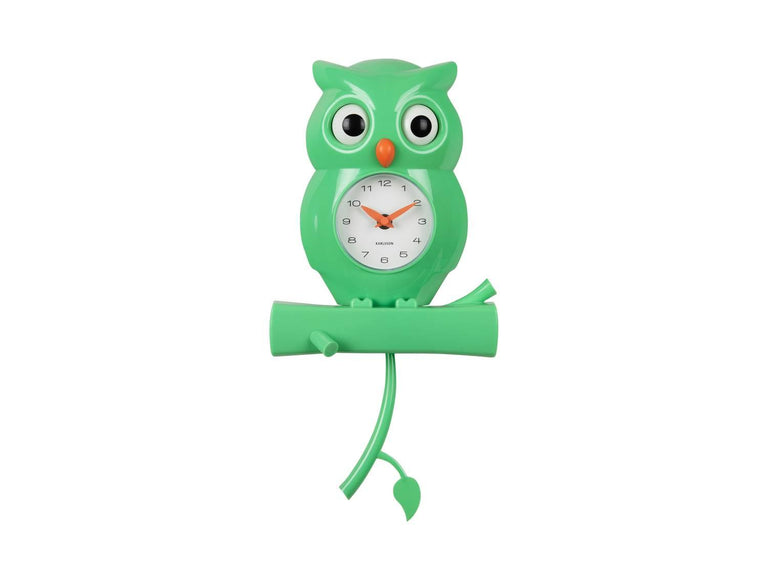 Wandklok Owl met pendulum