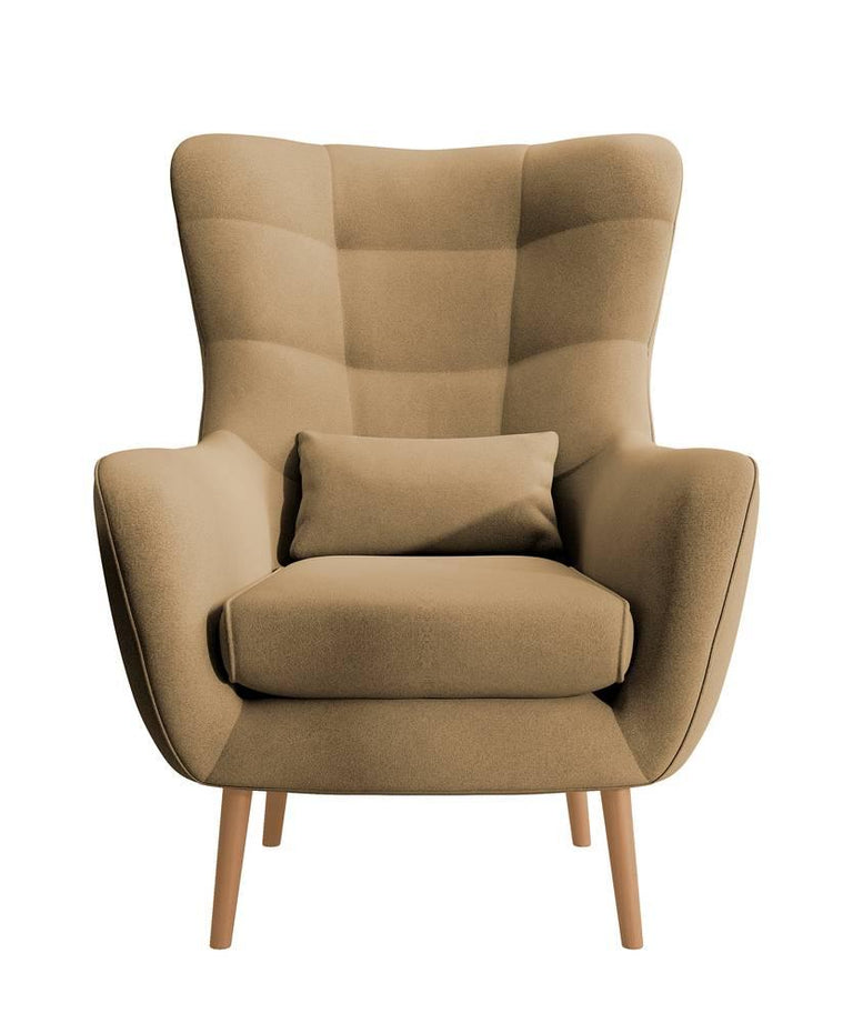 Fauteuil met hocker Verdiro velvet